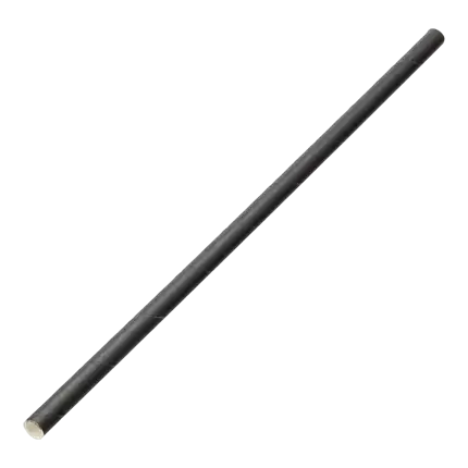 Paper straw black 20cm /ø6mm (100 pcs)