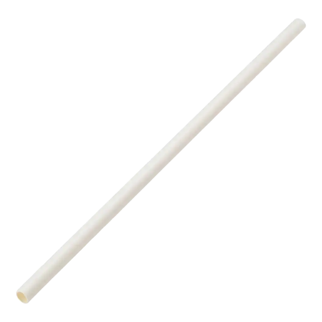 White paper straw 20cm /ø6mm (250 pcs)