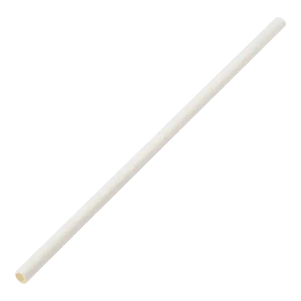 White paper straw 20cm /ø6mm (250 pcs)
