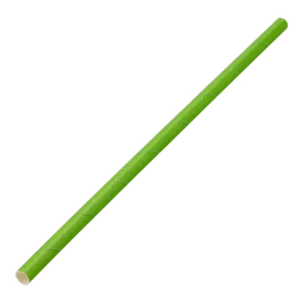 Paper straw green 20cm /ø6mm (250 pcs)