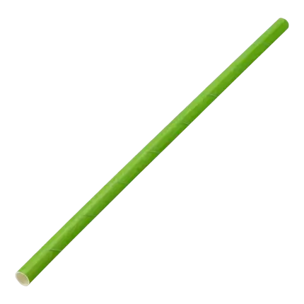 Paper straw green 20cm /ø6mm (250 pcs)