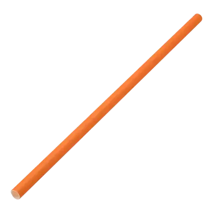 Paper straw orange 20cm /ø6mm (250 pcs)