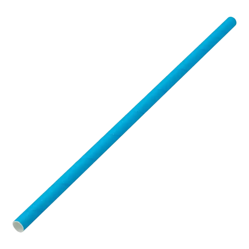 Paper straw blue 20cm /ø6mm (250 pcs)