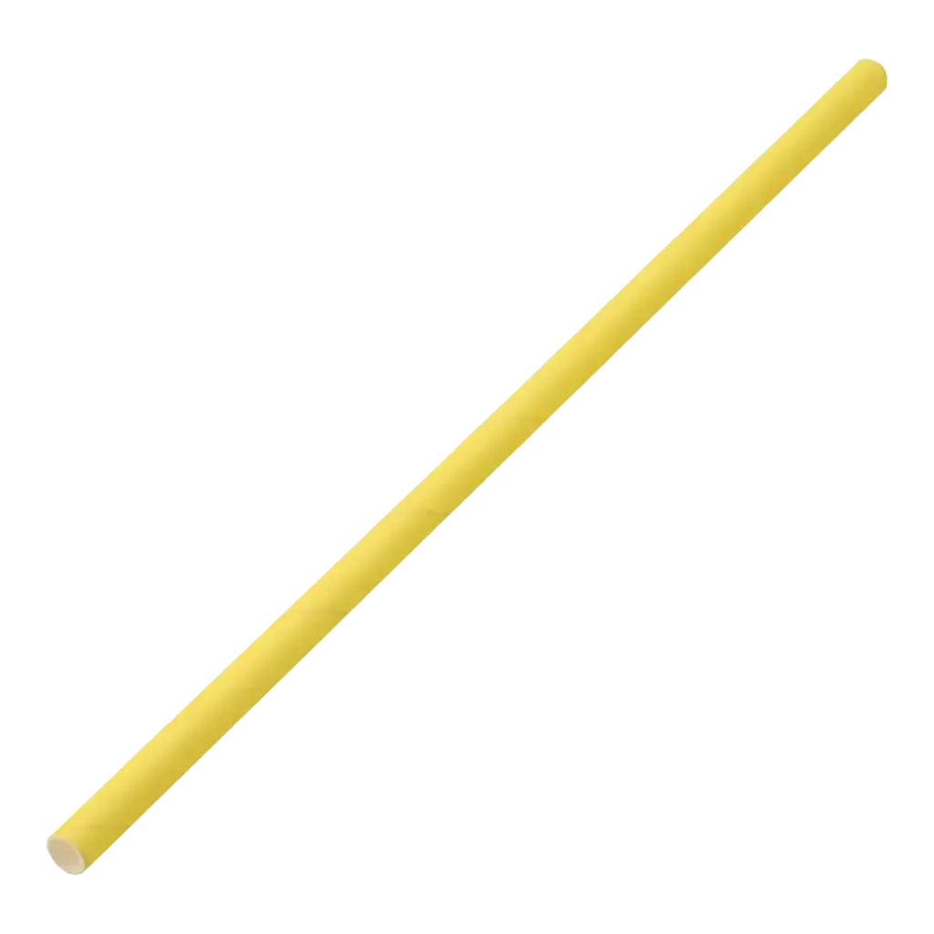 Paper straw yellow 20cm /ø6mm (250 pcs)