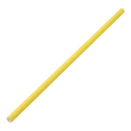 Paper straw yellow 20cm /ø6mm (250 pcs)