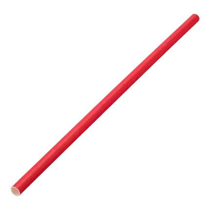 Red paper straw 20cm /ø6mm (250 pcs)