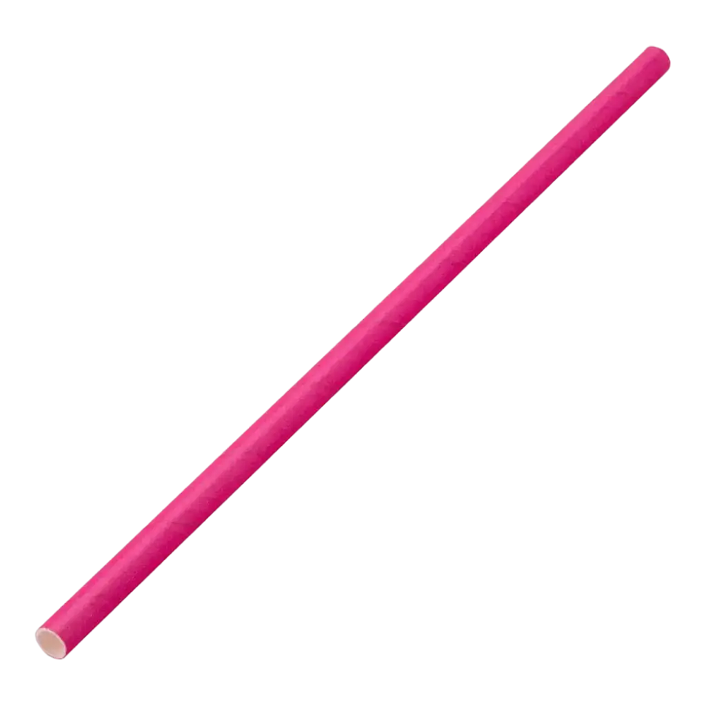 Paper straw pink 20cm /ø6mm (250 pcs)