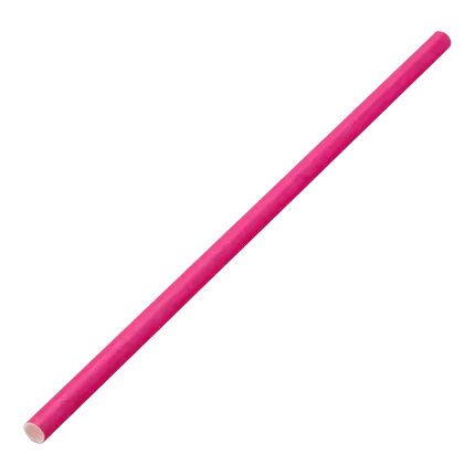 Paper straw pink 20cm /ø6mm (250 pcs)
