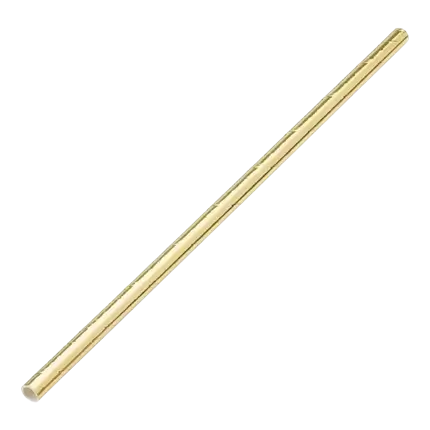 Gold/Gold paper straw 20cm /ø6mm (250 pcs)