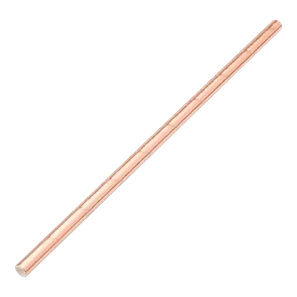Paper straw rose gold 20cm /ø6mm (250 pcs)