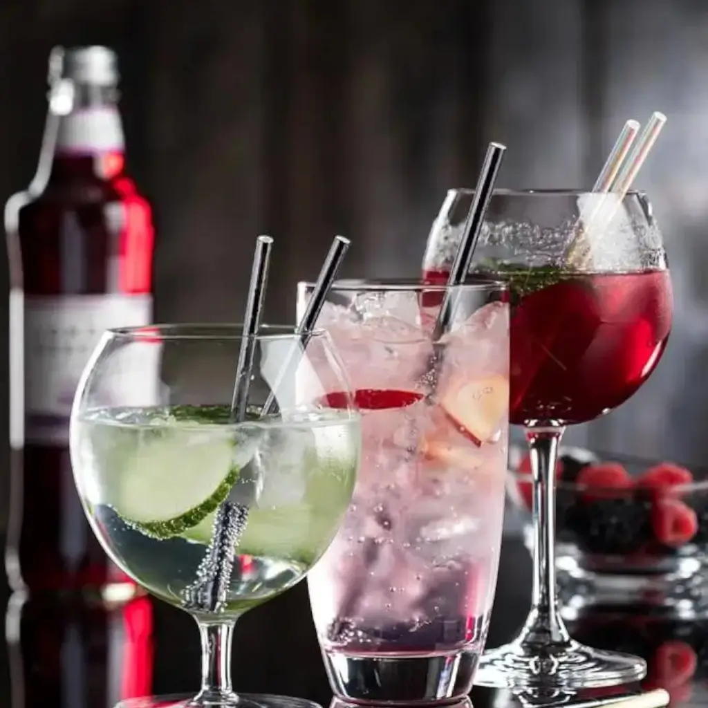 Black metallic paper straw 20cm /ø6mm (250 pcs)