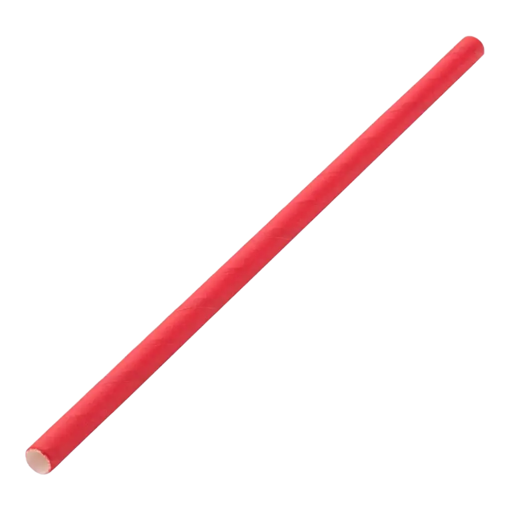 Paper straw red 14cm /ø5mm (250 pcs)