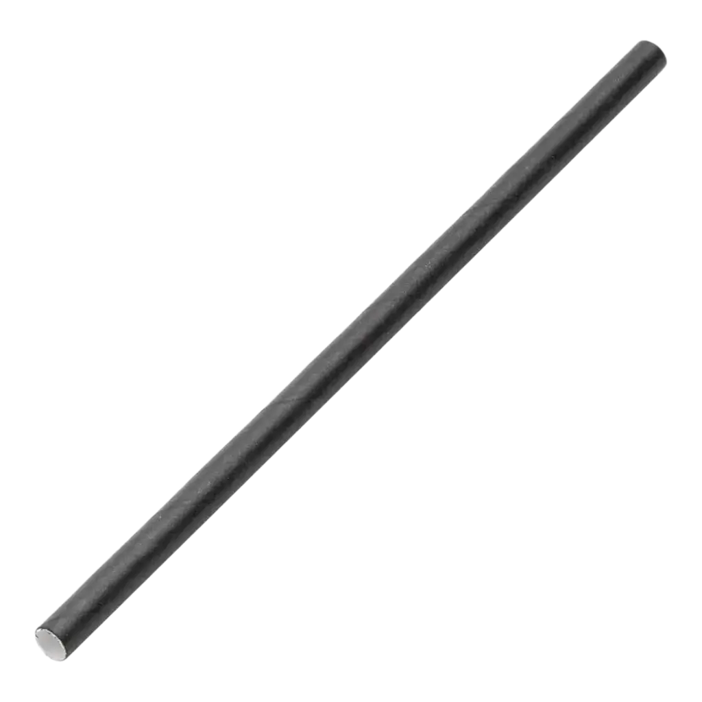 Paper straw black 14cm /ø5mm (250 pcs)