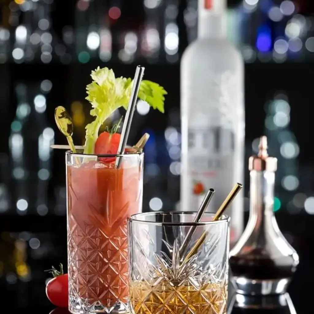 Stainless steel straw reusable Black matt 21,5cm /ø6mm (12pcs)