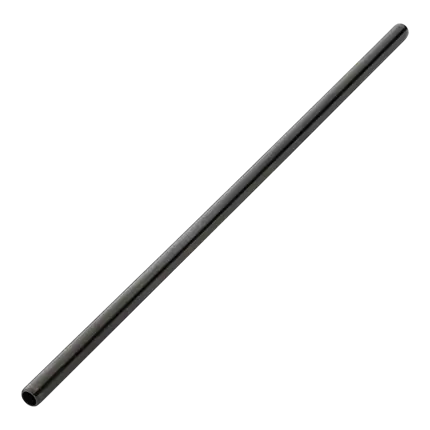Stainless steel straw reusable Black matt 21,5cm /ø6mm (12pcs)