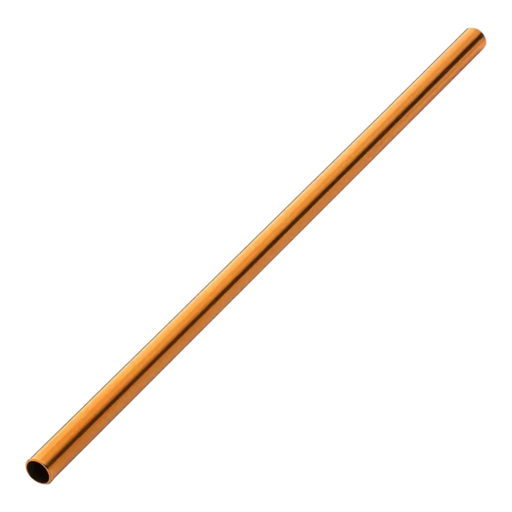 Stainless steel straw rose gold 14cm /ø6mm (12pcs)
