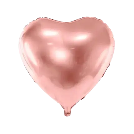 Heart balloon metallic rose gold 61cm
