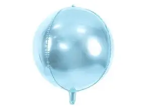 Light blue metallic Mylar balloon 40cm