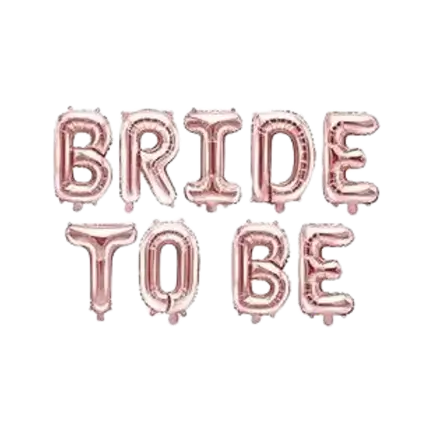 Bride To Be Balloon 340x35cm Rose Gold