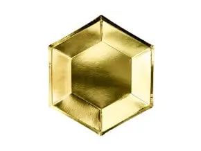 Gold mirror paper plate (Set of 6)