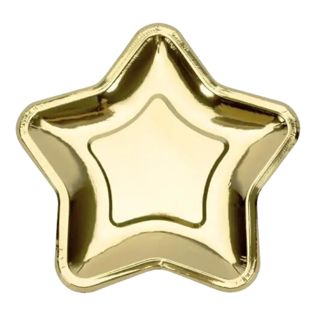 Gold star paper plate (Set of 6)