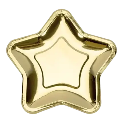 Gold star paper plate (Set of 6)