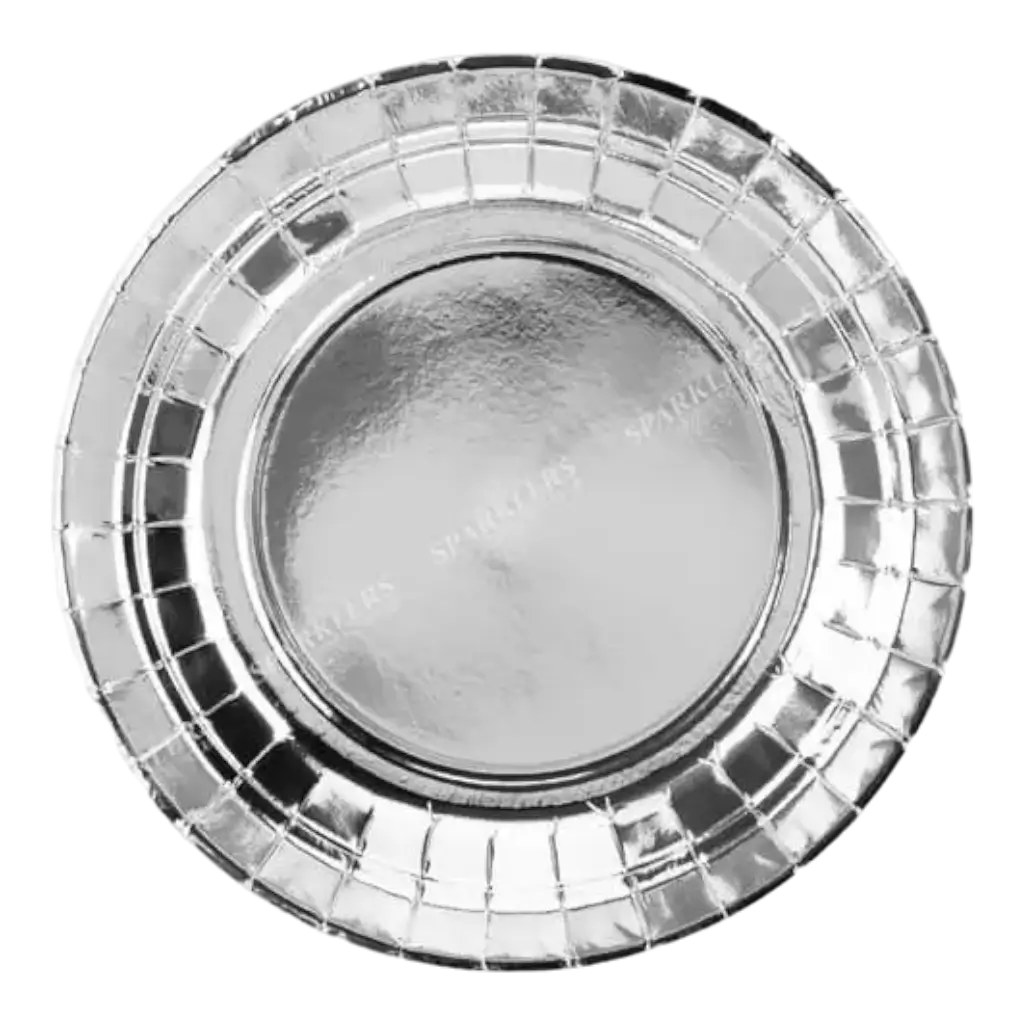 Round paper plate silver ø18cm (Set of 6)