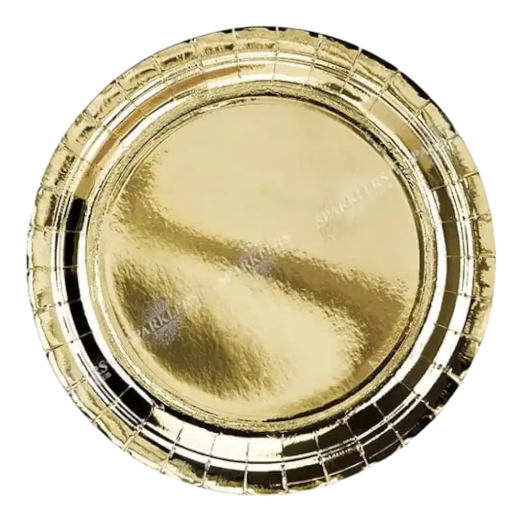 Round paper plate gold ø23cm (Set of 6)