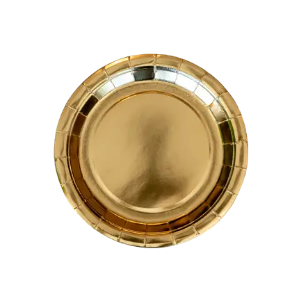 Round paper plate gold ø23cm (Set of 6)