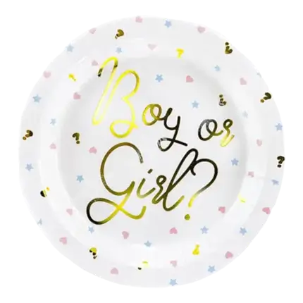 Boy or Girl paper plate(Set of 6)