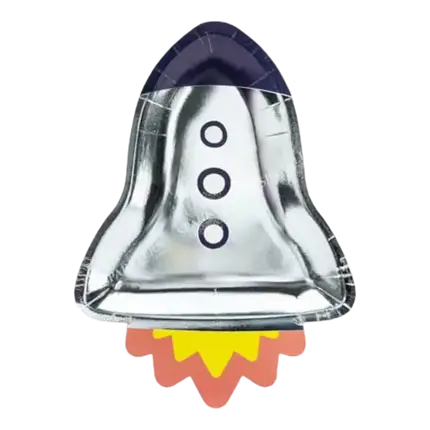 Paper plate in the shape of a rocket (Set of 6)