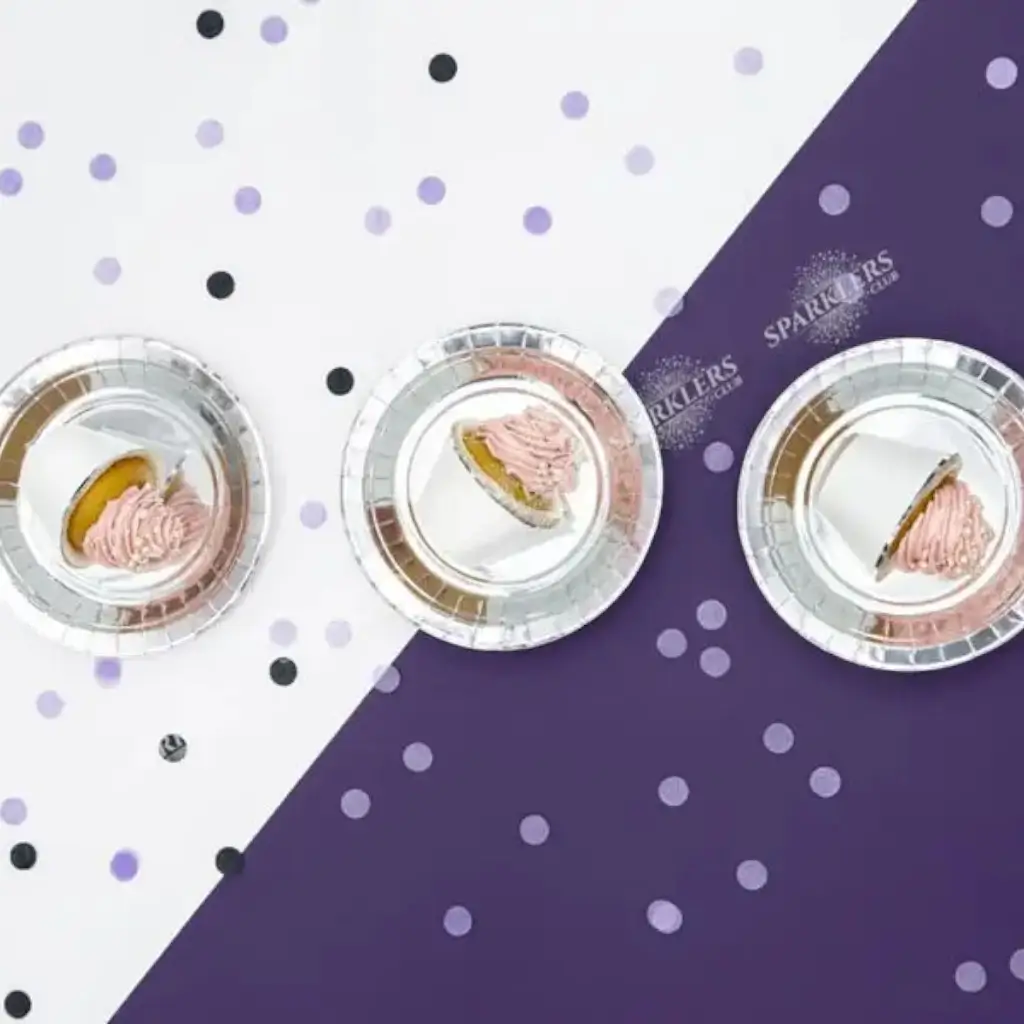 Round paper plate silver ø23cm (Set of 6)