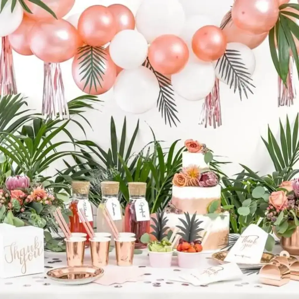 Round paper plate rose gold ø23cm (Set of 6)