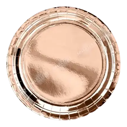 Round paper plate rose gold ø23cm (Set of 6)