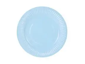Paper plate round light blue ø18cm (Set of 6)