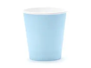 Paper cup light blue 18cl (Set of 6)