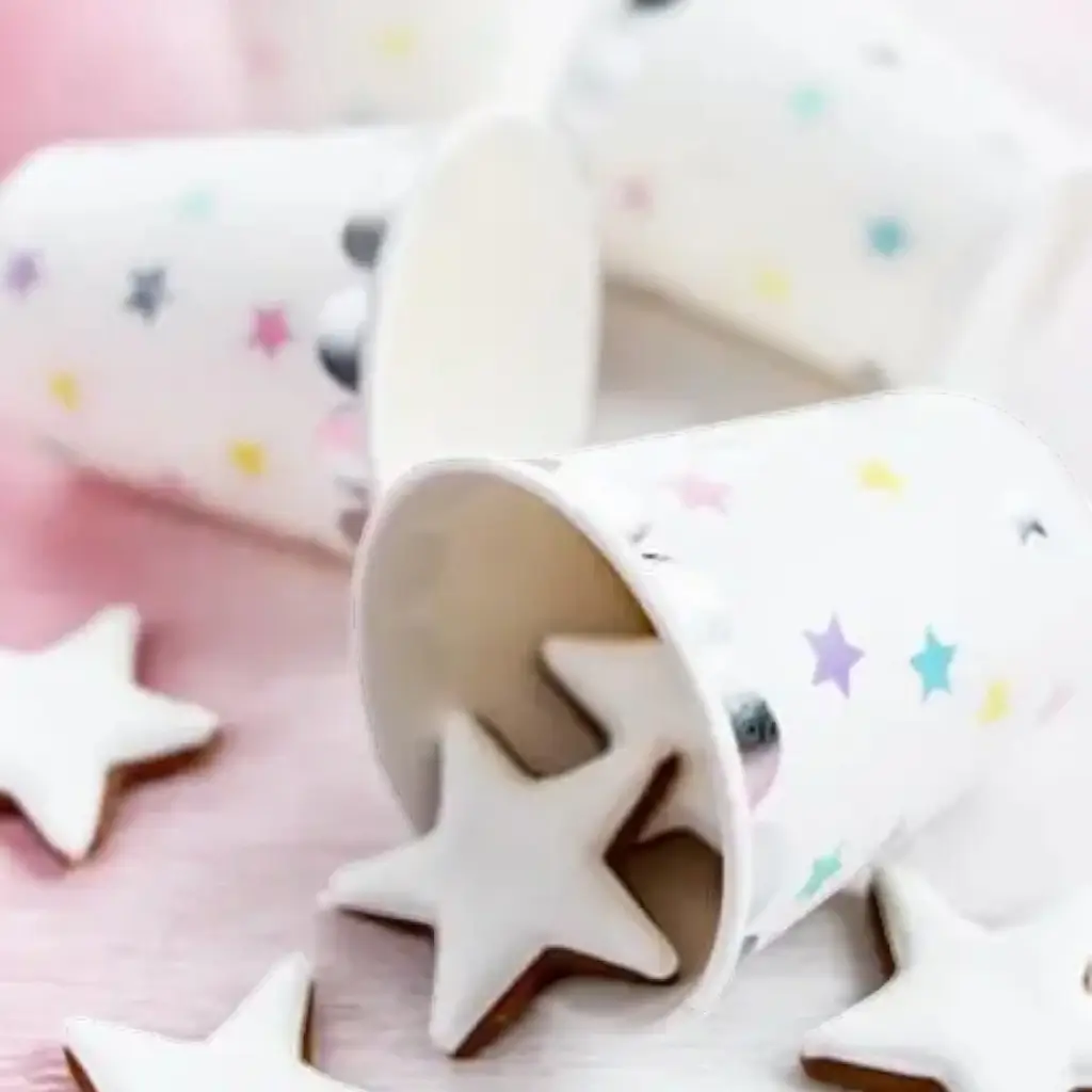 Paper cup with star pattern 18cl (Set of 6)