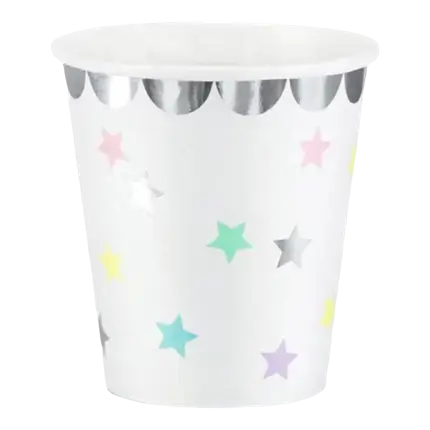 Paper cup with star pattern 18cl (Set of 6)