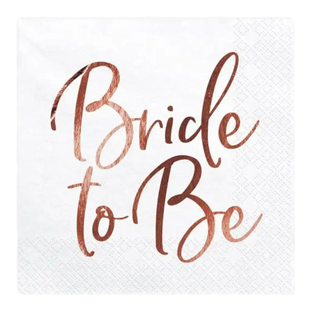 Bride to Be White Paper Towel (Set of 20)