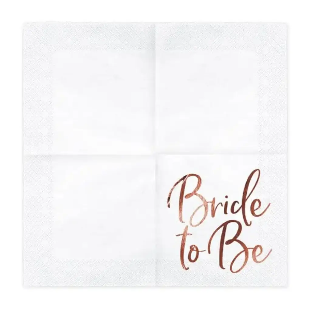 Bride to Be White Paper Towel (Set of 20)