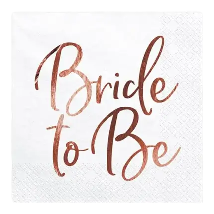 Bride to Be White Paper Towel (Set of 20)