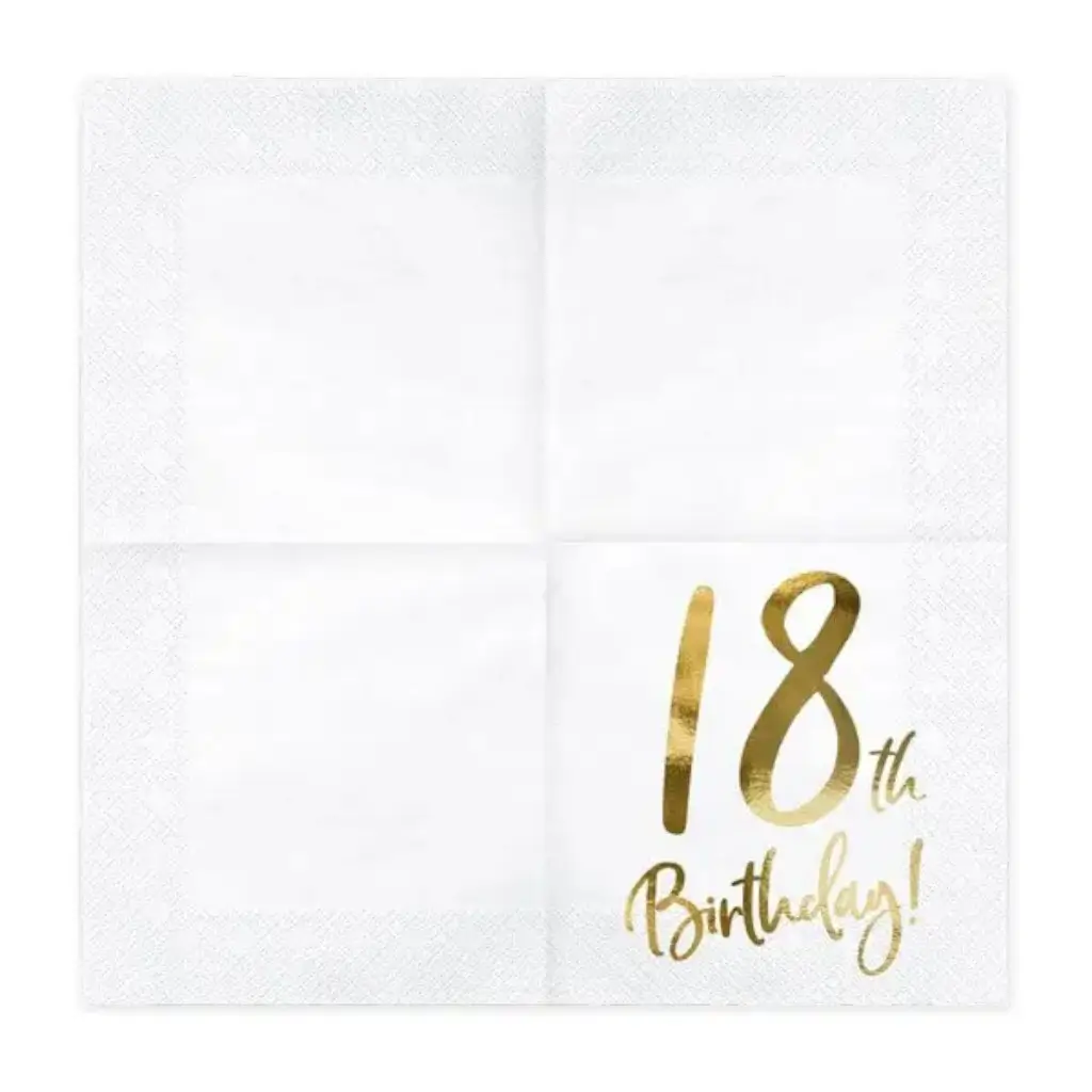 Paper napkin 18th Birthday (Set of 20)