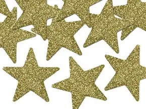 Gold star table decoration (Set of 8)