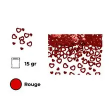 Confettis heart red metallic (15gr)