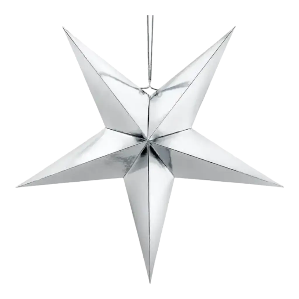 Silver paper star 70cm
