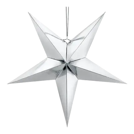 Silver paper star 70cm