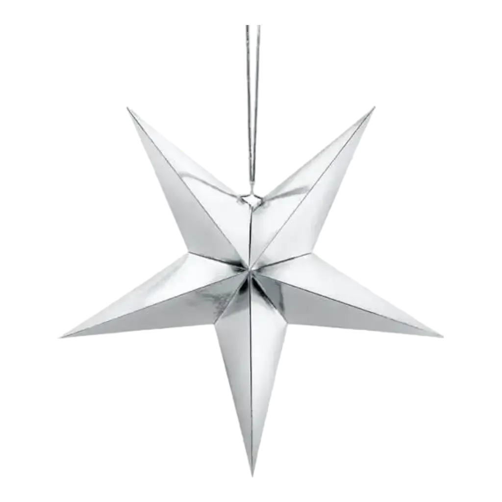 Silver paper star 45cm