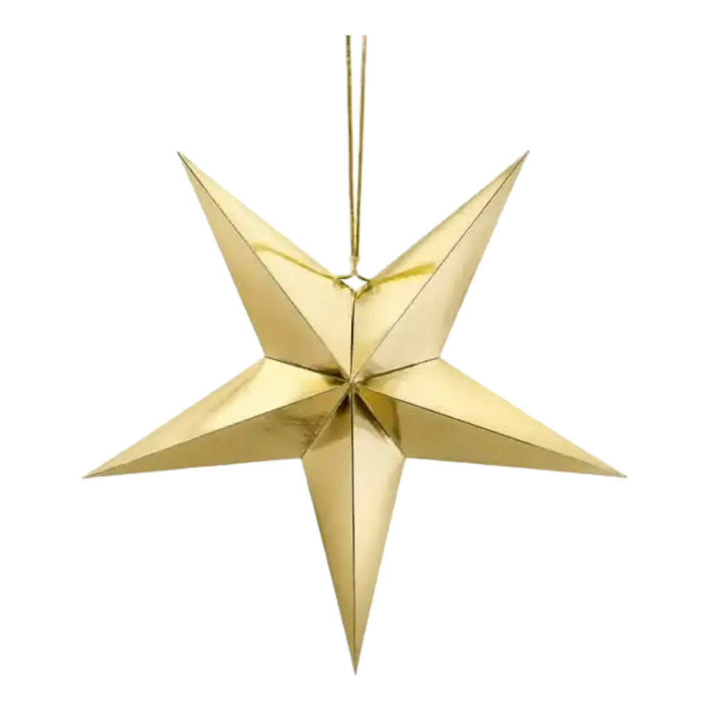 Gold paper star 45cm