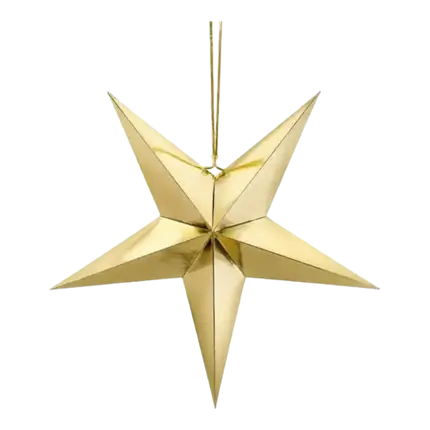 Gold paper star 45cm