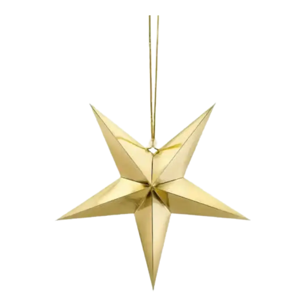Gold paper star 30cm